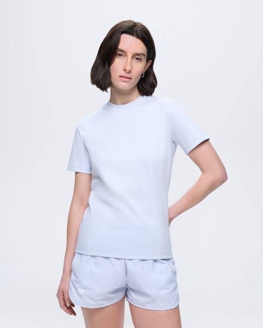 Womens Interlock T-Shirt—Ice Grey
