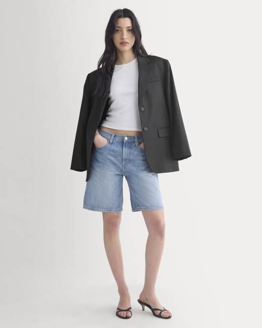 Loose Jean Short | Light Wash