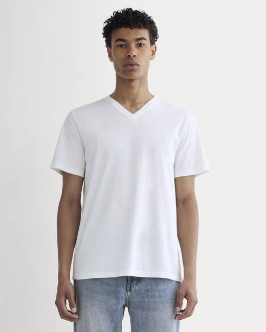 The Essential Organic V-Neck Tee | White