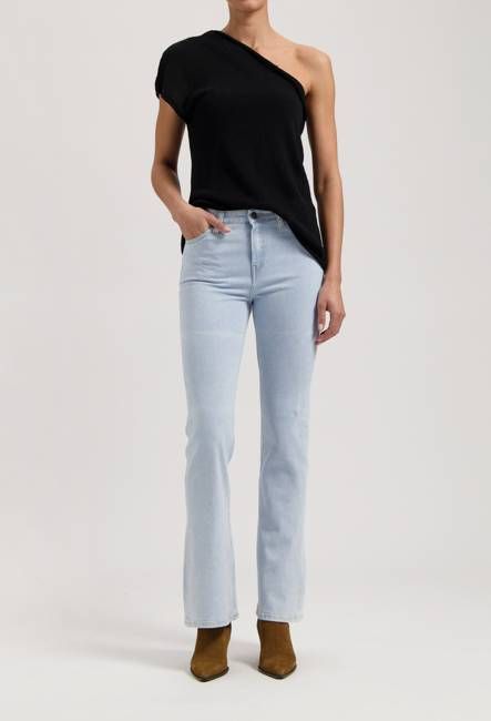 Isy High Flared - Light Stone