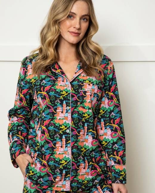 Dragon Dreams - Long PJ Set - Chalkboard