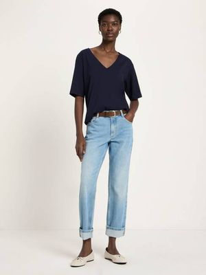 Shirt mit V-Ausschnitt (GOTS)