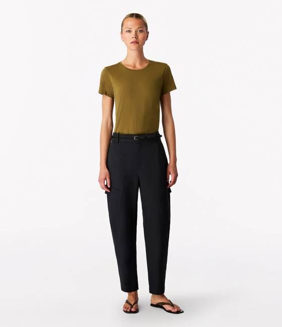 Curved Cargo Pant | Black