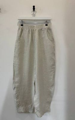 Vanora-May Organic Linen Trousers in Stone S Preloved