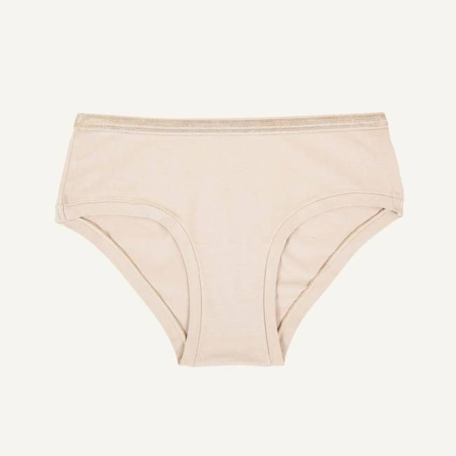 Organic Cotton Mid-Rise Hipster in Stone