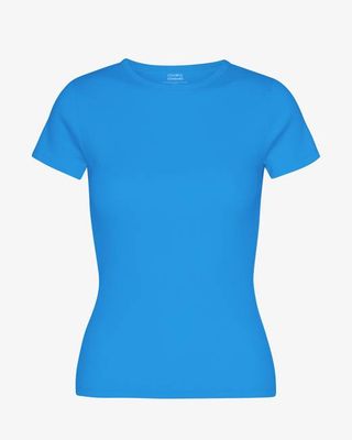 Organic Rib T-Shirt - Pacific Blue
