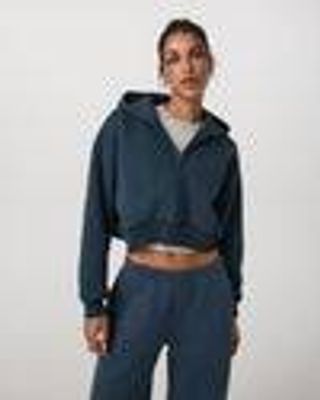 Restore Mini Full Zip Hoodie | Ocean Blue Oversized Hoodie | Vuori