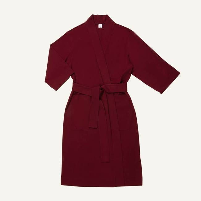 Organic Cotton Essential Robe in Garnet