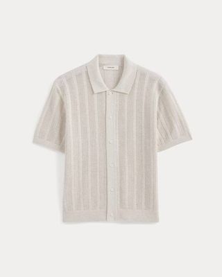 Textured Knit Resort Shirt | Heathered Oat