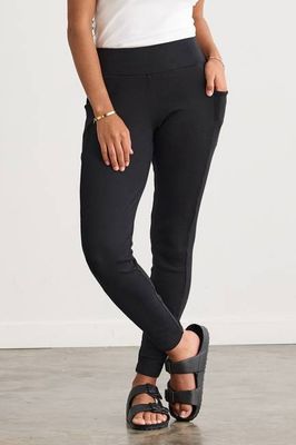 Women's Organic Blend Ribbed Leggings with Pockets