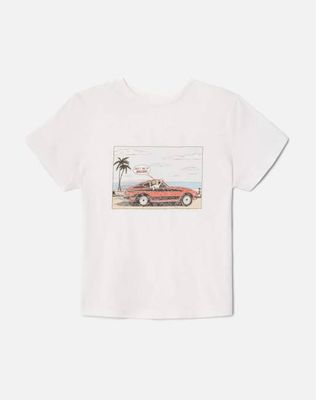 Classic Tee Malibu Car - Vintage White