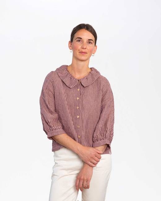 Ruffled Collar Blouse heather