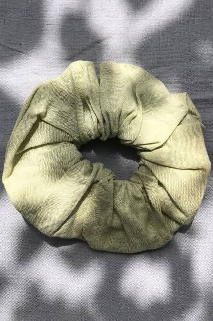 Botanical Dyed Scrunchie in Sea Green Eucalyptus