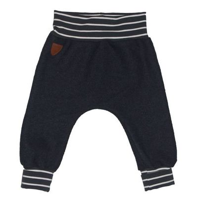 Mitwachsende Walkhose, Babyhose dunkelblau + Streifen - kaufen