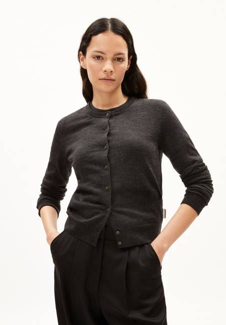 OPHALIAA MERINO CARDIGAN | steel melange