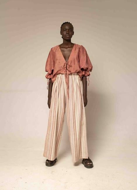 Bag pants - Sisal stripe