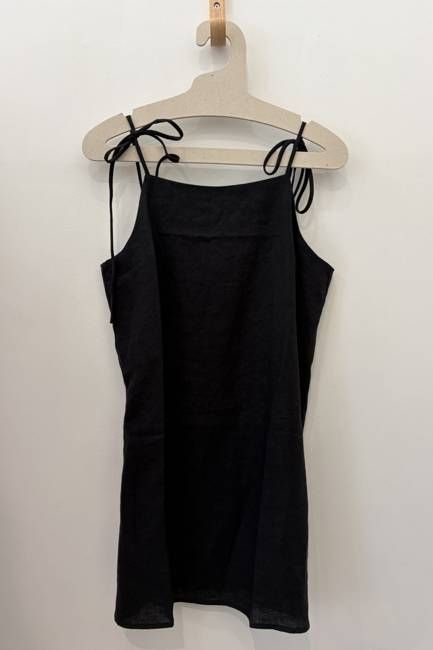 Sample Sale Lainey Dress in Black Linen