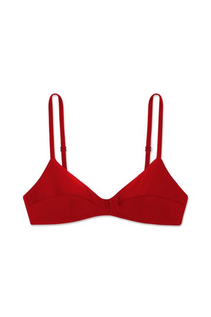 Simone Retro Top in Scarlet