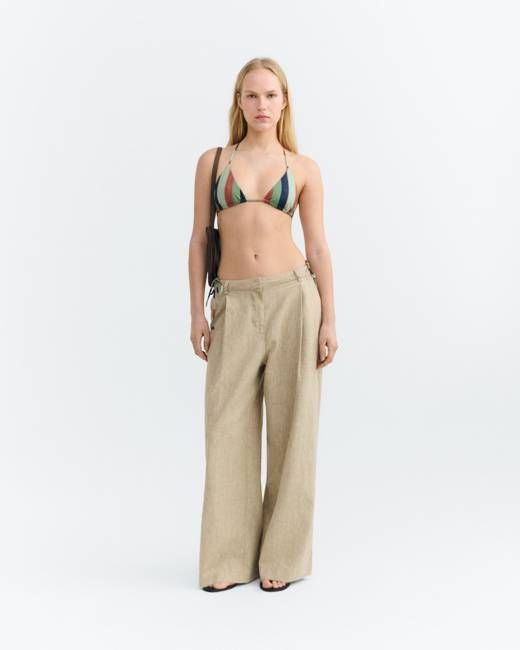 Adjustable bikini top multicolor striped Calabria