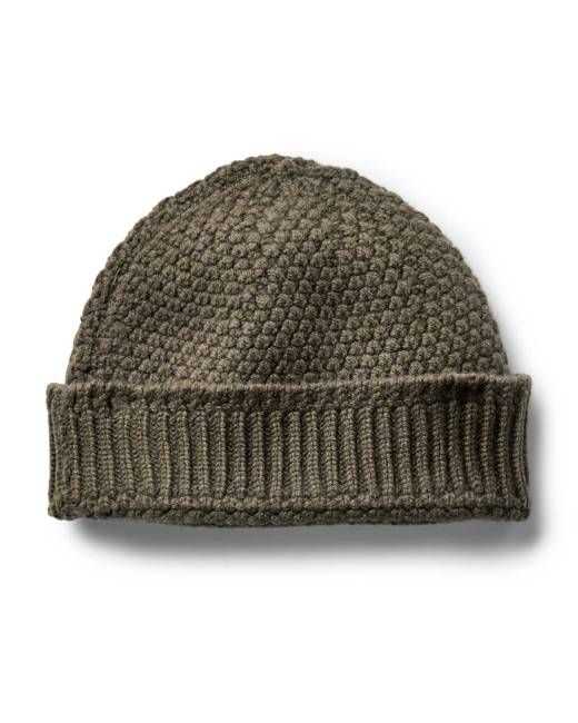 The Fisherman Beanie in Heather Army