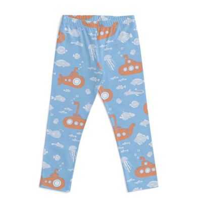 Leggings - Submarines Blue & Orange
