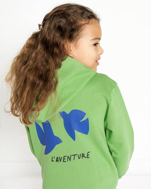 Kids' Organic Cotton Green Hoodie