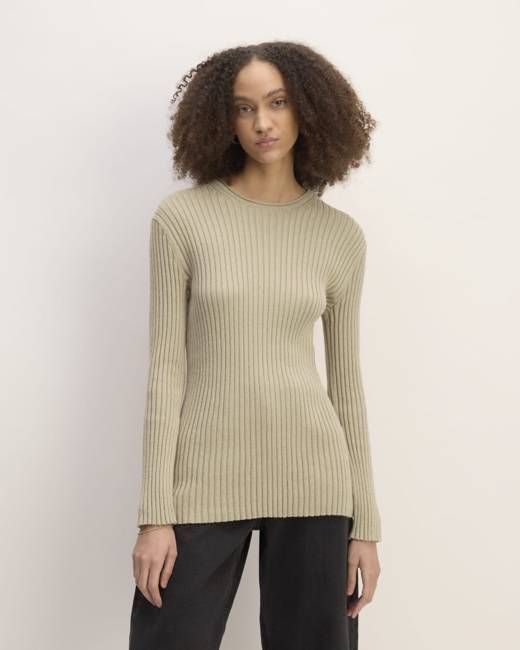 The Cotton Rib Crew | Trench Coat Khaki