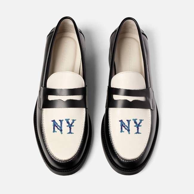 Wilde NY Black + White Penny Loafer - Men's