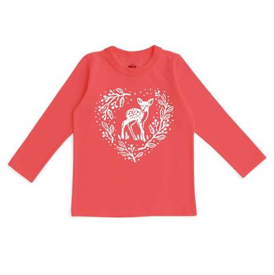 Long Sleeve GRAPHIC Tee - Fawn Coral