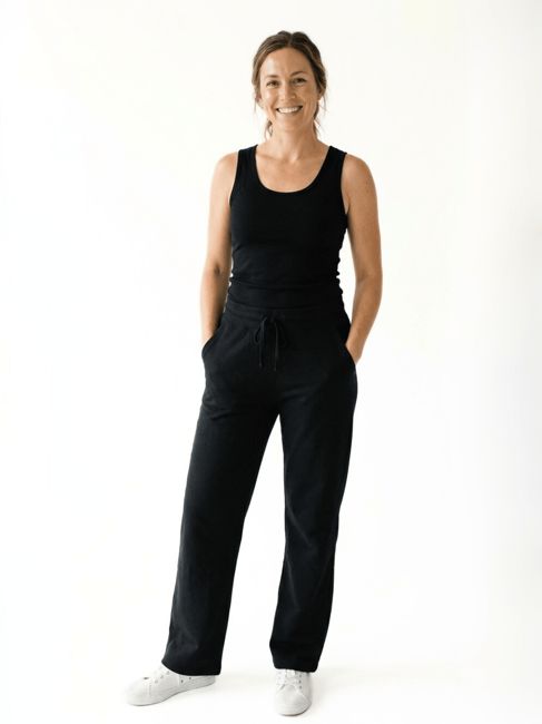 Organic Cotton Wide Leg Sweatpants - Unisex