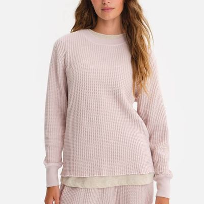 Organic Waffle Crew Top