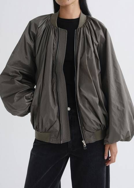 Agolde Raffi Bomber Jacket in Fern