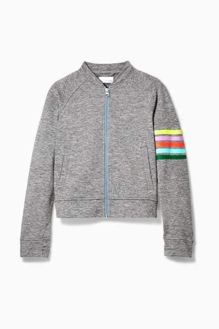 Rainbow Stripe Zip Tech Track Jacket - FINAL SALE
