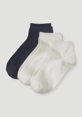 Sneaker socks in a pack of 3 made from organic cotton