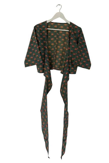 NEW! Block print Wrap Top No. 51