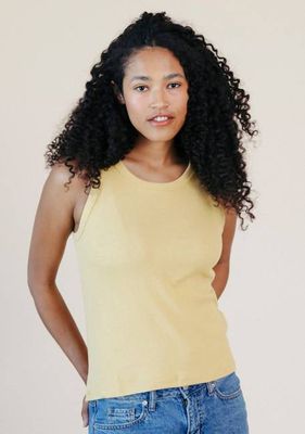 Charlie Ribbed Tank - Sunbeam Yellow