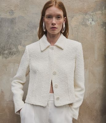 Short Tweed Jacket | Cream