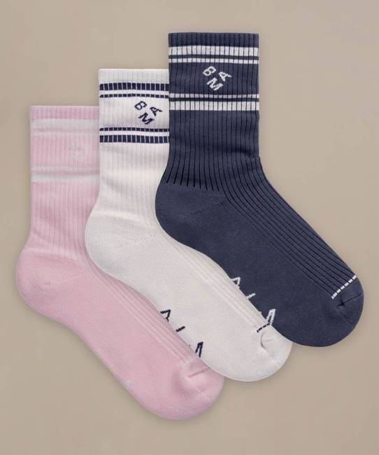 Womens Organic Cotton Crew Socks - 3 Pack -Size 4-7