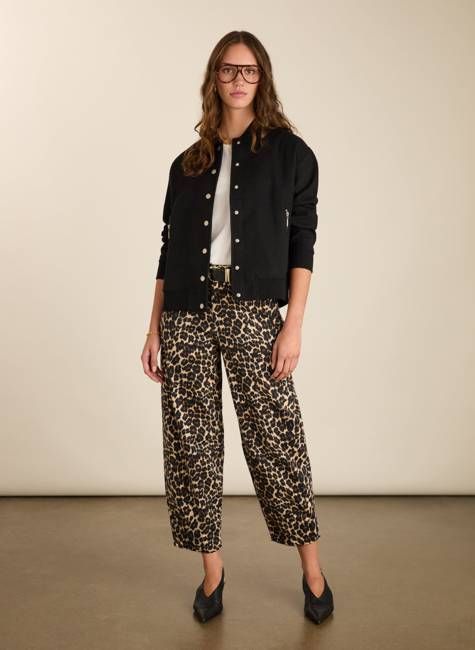 Kelsey Organic Cotton Stretch Denim Printed Barrel Jeans