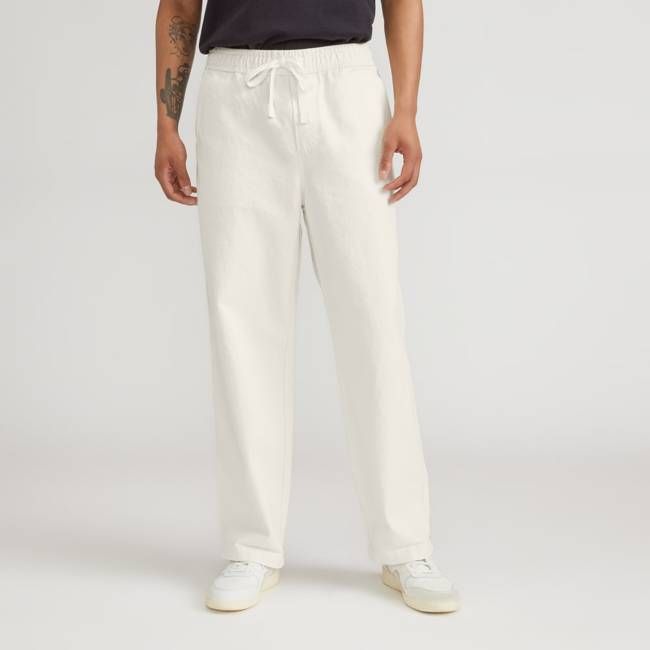 The Canvas Organic Cotton Drawstring Pant | Bone