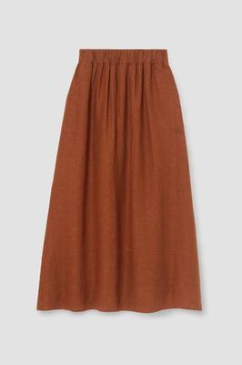 Lyla-May Linen Skirt in Russet