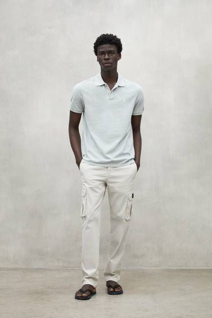 WHITE TEDAN PIQUÉ POLO SHIRT