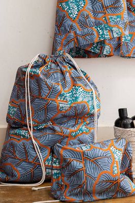 Laundry Bag with drawstring - Alpine Leaves