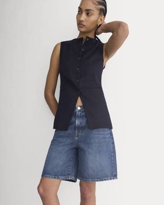 Loose Jean Short | Dark Wash