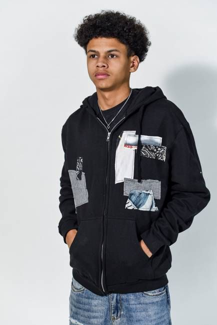 Unisex Modern Patchwork Hoodie - Constance Wilde