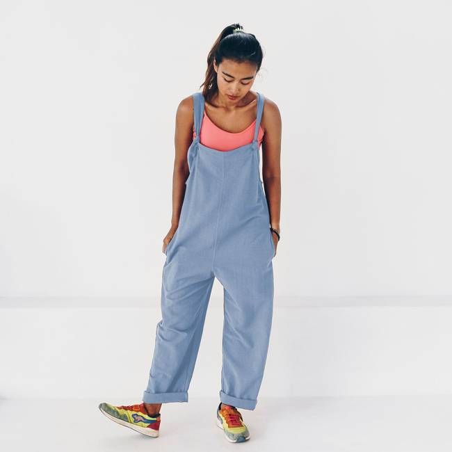 Broekpak - gerecycled katoen - lichtblauw