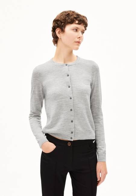 OPHALIAA MERINO CARDIGAN | light grey melange