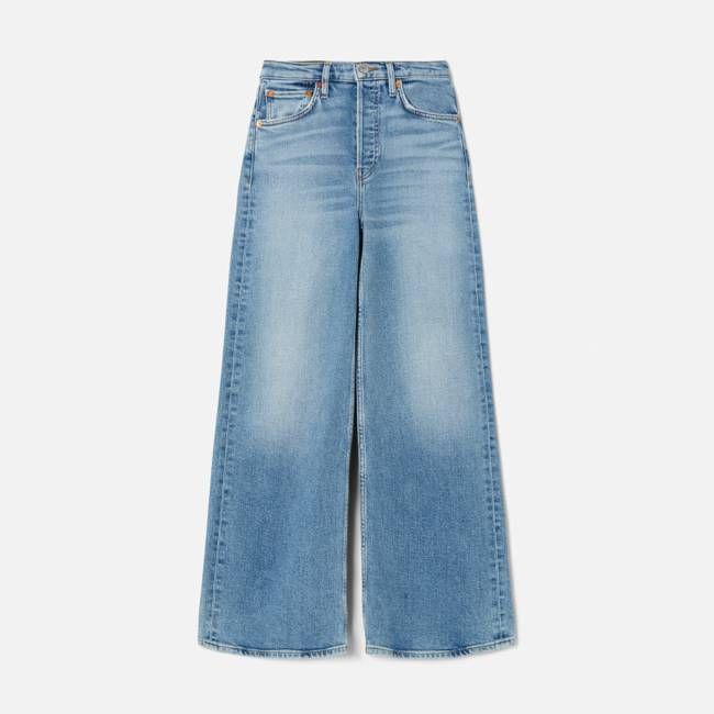 Comfort Stretch High Rise Wide Leg Crop - Blazed Indigo