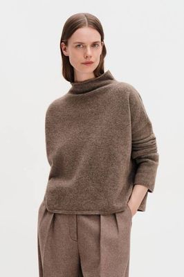 Mika Yak Pullover mit Trichterausschnitt