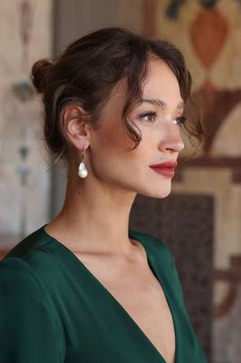 Frida Kahlo Pearl Earrings